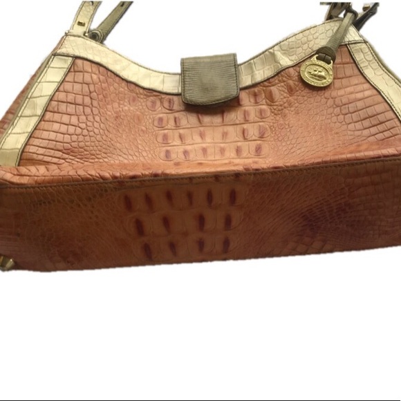 Brahmin leather croc embossed shoulder bag - Picture 2 of 8